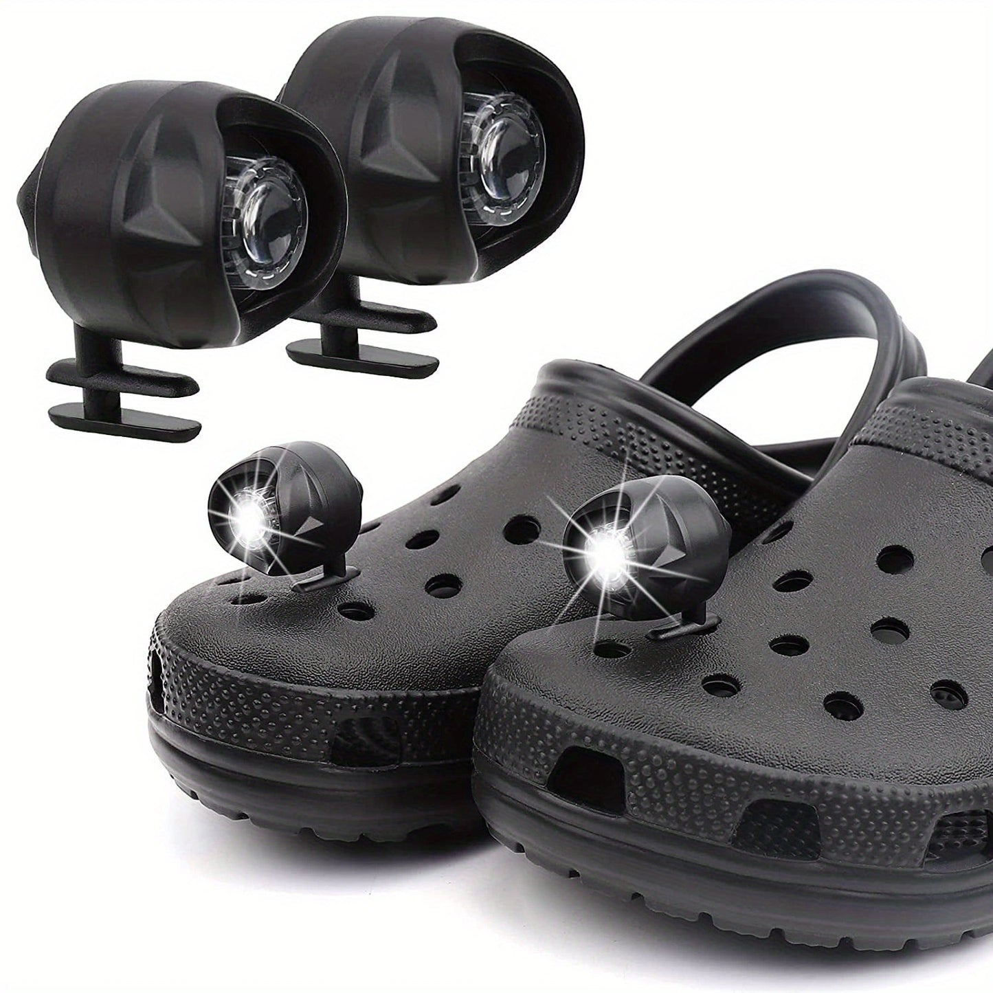 Croc Head Lights - Working Headlights Charm for Crocs (2PC)