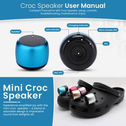 Mini Speaker Croc Charm