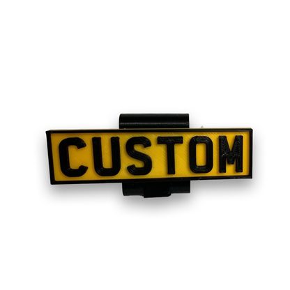 Custom License Plate Attachment